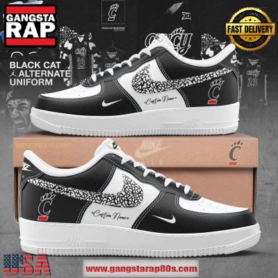 Cincinnati Men's Basketball Custom Name Air Force 1 Running Sneakers Shoes