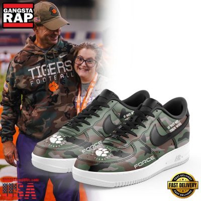 NFL Clemson Tigers Football Military If Not Me Then Who Air Force 1 Shoes Sneaker