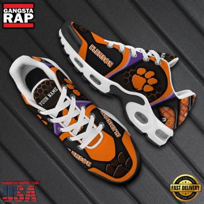 NFL Custom Name Clemson Tigers Max Plus Shoes - Running Sneakers