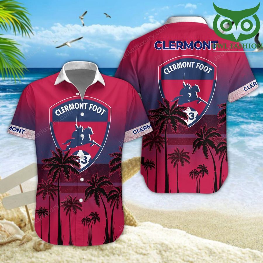 Clermont Foot 63 Palm Tree Hawaiian Shirt Clermont Foot 63 Palm Tree Hawaiian Shirt