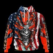 NFL Cleveland Browns Custom Name Number America Flag Pullover Hoodie