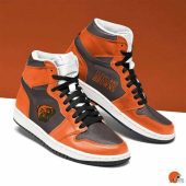 NFL Cleveland Browns Orange Brown Air Jordan 1 High Sneakers