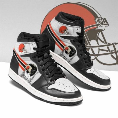 NFL Cleveland Browns Jack Skellington Air Jordan 1 High Sneakers