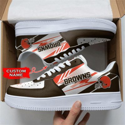 NFL Custom Name Cleveland Browns Super Bowl Air Force 1 Shoes Sneakers