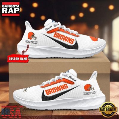 Custom Name Cleveland Browns New Design Air Force 1 Shoes Running Sneakers