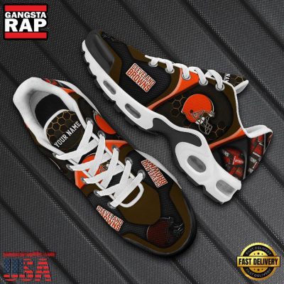 NFL Custom Name Cleveland Browns Max Plus Shoes - Running Sneakers