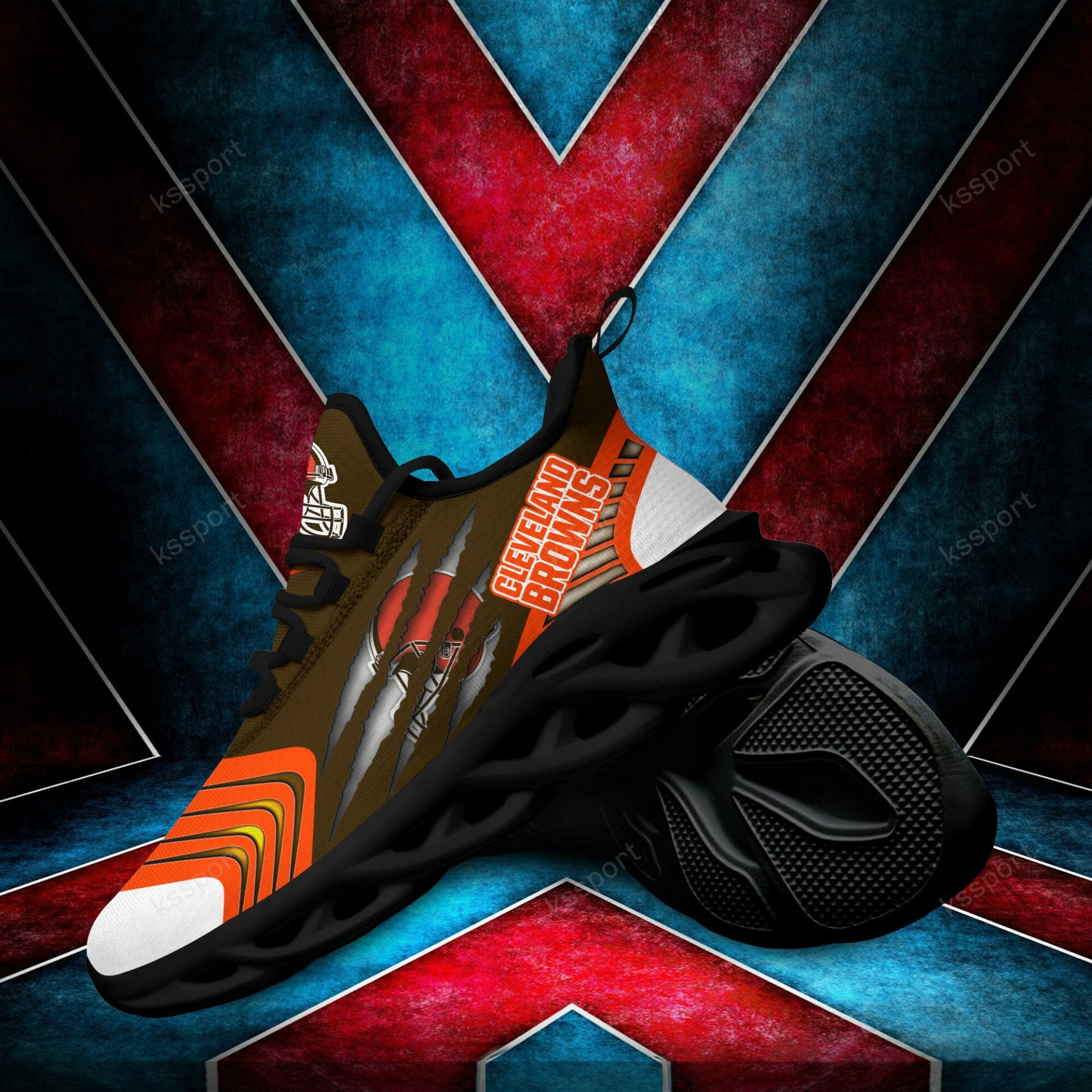 NFL Cleveland Browns Brown Orange Max Soul Shoes