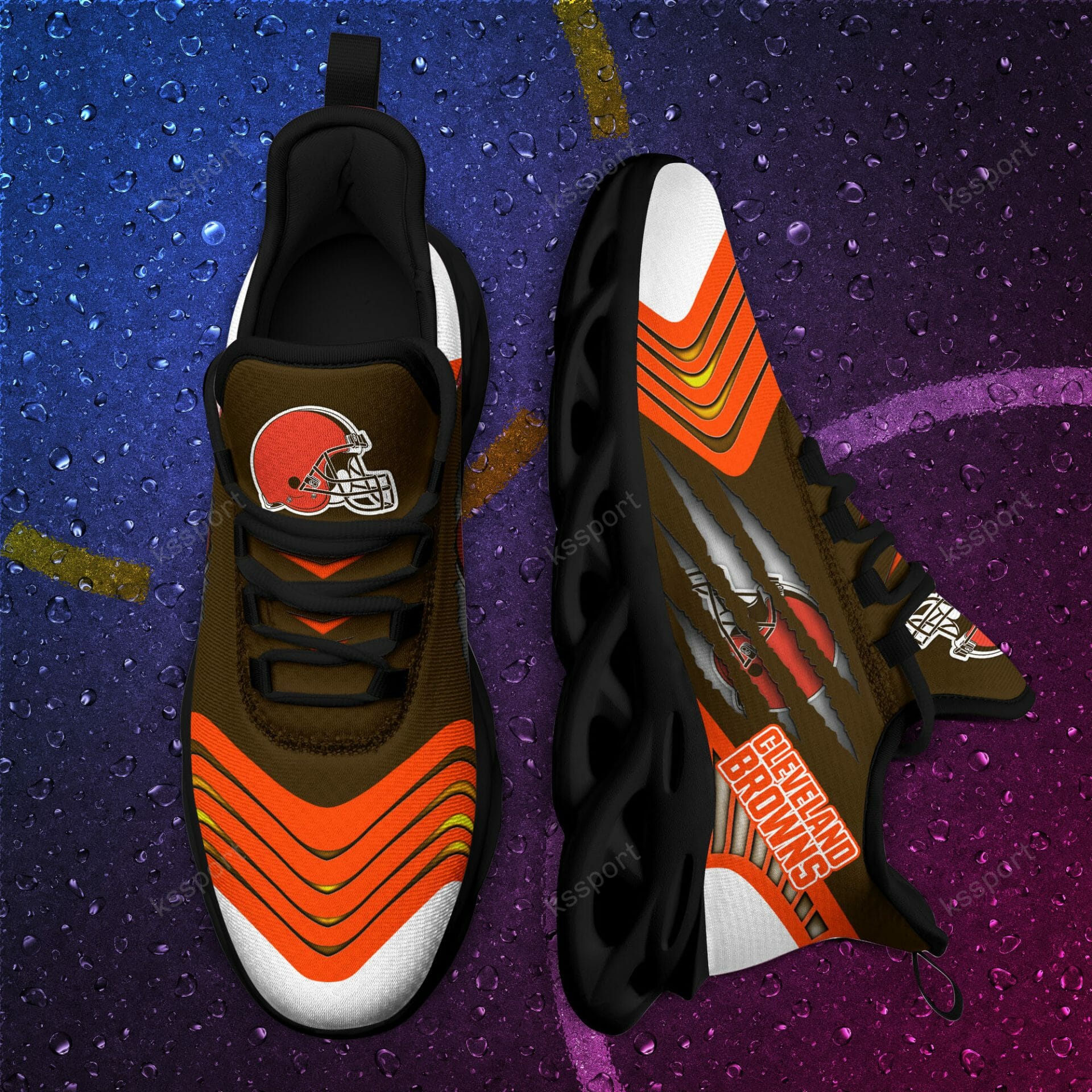 NFL Cleveland Browns Brown Orange Max Soul Shoes