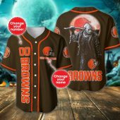 NFL Cleveland Browns Custom Name Number Jason Voorhees Baseball Jersey