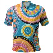 Australia Aboriginal Polo Shirt - Colorful Pattern And Dots Art Polo Shirt