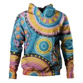 Australia Aboriginal Hoodie - Colorful Pattern And Dots Art Hoodie