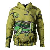 Australia Aboriginal Hoodie - Mother And Baby Dugong Aboriginal Art Inspired Hoodie