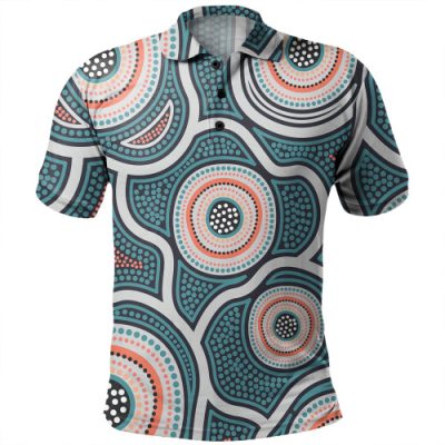 Australia Aboriginal Polo Shirt - Aboriginal Dot Art Style Polo Shirt