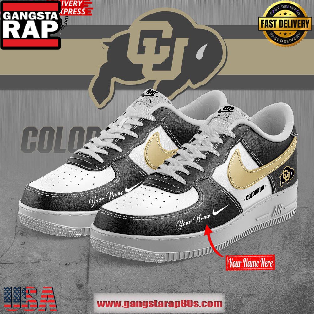 Colorado Buffaloes Custom Air Force 1 Running Sneakers Shoes Colorado Buffaloes Custom Air Force 1 Running Sneakers Shoes