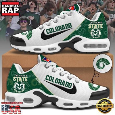 NCAA Custom Name Colorado State Rams Football Mascot Symbol Air Max Plus Shoes Running Sneakers