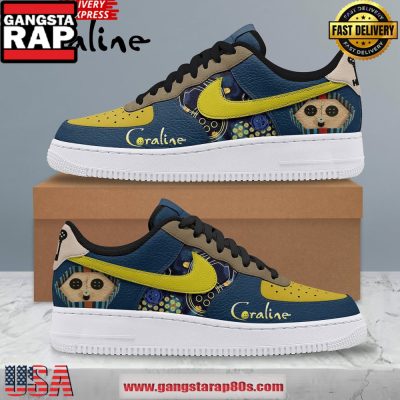 Coraline Halloween Limited Edition Air Force 1 Running Sneakers Shoes