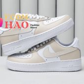 Cream Air Force 1 Custom Such A Scenic View ,looks Great. - demo10