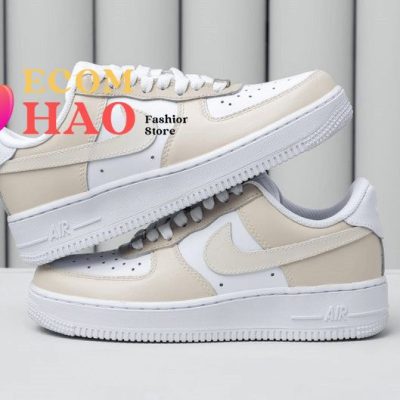 Cream Air Force 1 Custom