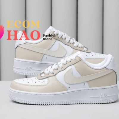 Cream Air Force 1 Custom