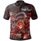 [Custom] Australia Aboriginal Inspired Polo Shirt - Indigenous Fish Hand Art