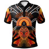 [Custom] Australia Aboriginal Inspired Polo Shirt - Indigenous Turtle Hand Art