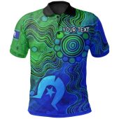 Australia Polo Shirt - Torres Strait Islanders Flag with Torres Strait Islands Inspired Patterns Shirt