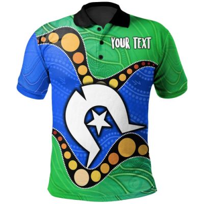 [Custom] Australia Torres Strait Islands Inspired Polo Shirt - Torres Strait Islands Flag