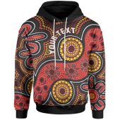 Australia Aboriginal Inspired Hoodie - Indigenous Circle Dot Painting Style