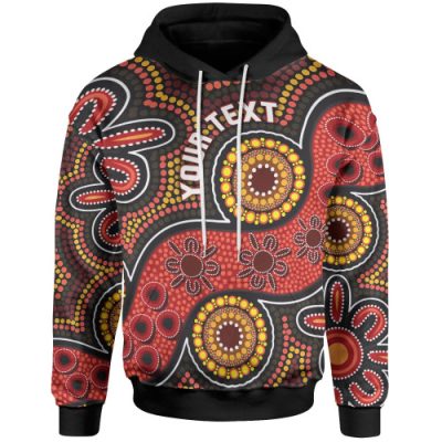 Australia Aboriginal Inspired Hoodie - Indigenous Circle Dot Painting Style