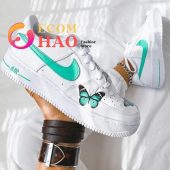 Custom Air Force 1 Butterfly Mint Swoosh Handsome As Usual - demo10