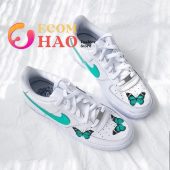 Custom Air Force 1 Butterfly Mint Swoosh Rocking Picture - demo10