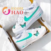 Custom Air Force 1 Butterfly Mint Swoosh Cuteness Overloaded - demo10
