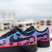 �custom Air Force 1 Sunset In Miami Palm Tree You Look Handsome Bro - demo10