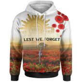 Australia Anzac Hoodie - We Will Remember Them (White) Ver2