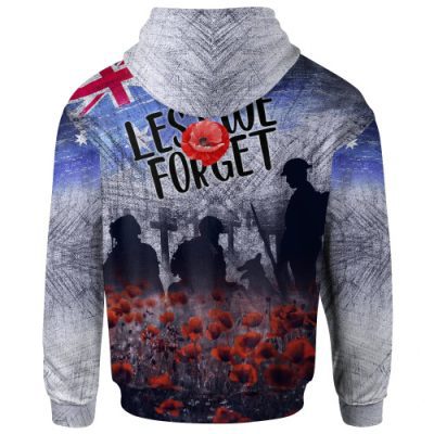 [Custom] Australia Anzac Day Hoodie - Lest We Forget Vintage Poppies