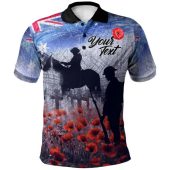 [Custom] Australia Anzac Day Polo Shirt - Lest We Forget Vintage Poppies KID