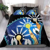 Australia Torres Strait Bedding Set - Dhari Mask In Plam Tree