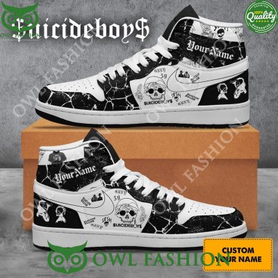 Custom Name American hip hop duoSuicideboys Air Jordan High Top Sneaker Boot