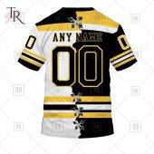 Custom Name And Number Nhl Boston Bruins Mix Jersey 2023 Tshirt Selfie Expert - demo10