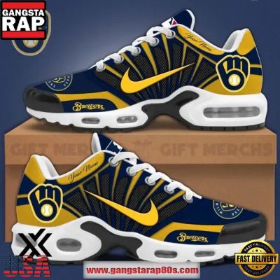 MLB Milwaukee Brewers Unique Sports Design Custom Air Max Plus Shoes Running Sneakers