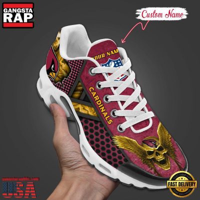 Custom Name NFL Arizona Cardinals Skull Air Max Plus Running Shoes For Men Women
