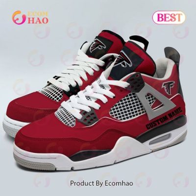 Custom Name NFL Atlanta Falcons Personalized Air Jordan 4 Shoes, Sneaker