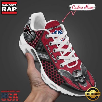 Custom Name NFL Atlanta Falcons Skull Air Max Plus Running Shoes For Men Women