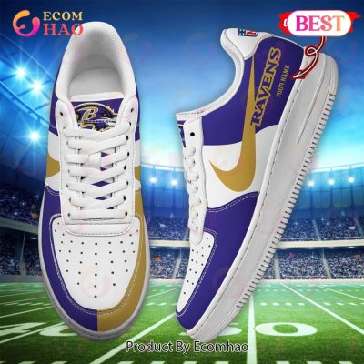 Custom Name NFL Baltimore Ravens Personalized Air Force 1 Shoes, AF Sneakers