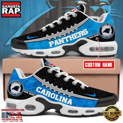 NFL Custom Name Carolina Panthers Air Max Plus Running Shoes