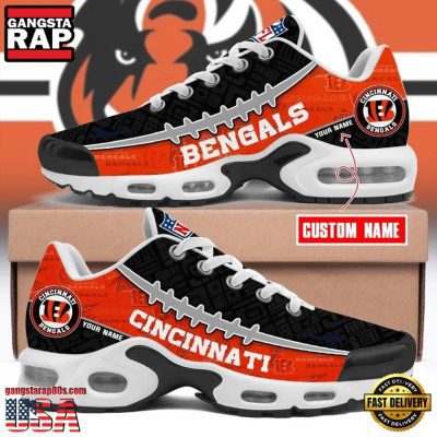 NFL Custom Name Cincinnati Bengals Air Max Plus Running Shoes