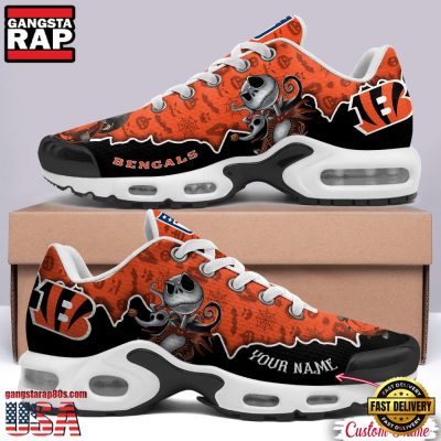 NFL Custom Name Cincinnati Bengals Jack Skellington Air Max Plus Shoes - Running Sneakers