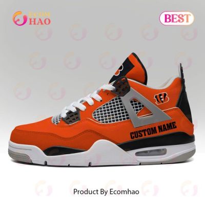 Custom Name NFL Cincinnati Bengals Personalized Air Jordan 4 Shoes, Sneaker