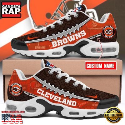 NFL Custom Name Cleveland Browns Air Max Plus Running Shoes