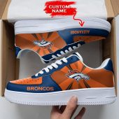NFL Custom Name Denver Broncos Custom Super Bowl Air Force 1 Shoes Sneakers For Fans